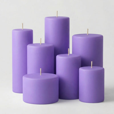 Richland Pillar Candles 3"x3" Lavender Set of 12 - thumbnail number 3