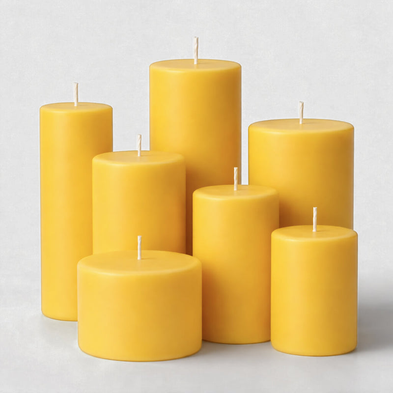 Richland Pillar Candle 3"x3" Yellow - thumbnail number 3