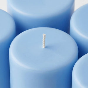 Richland Pillar Candles 3"x6" Light Blue Set of 24