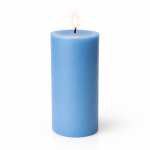 Richland Pillar Candles 3"x6" Light Blue Set of 24