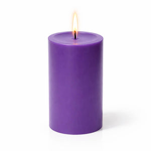 Richland Pillar Candles 3"x6" Purple Set of 24