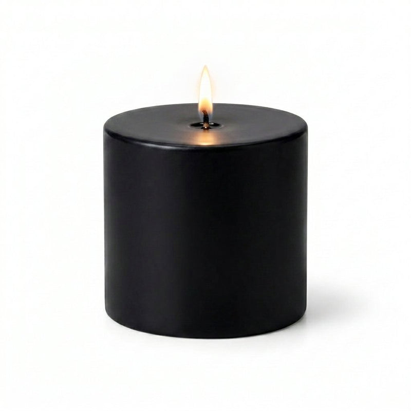 Richland Pillar Candles 3"x3" Black Set of 12 - thumbnail number 2