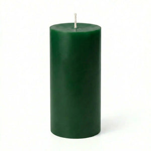 Richland Pillar Candles 3"x6" Dark Green Set of 24