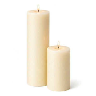 Richland Pillar Candles 2" x 3" & 2" x 6" Set of 40 - Ivory - thumbnail number 2