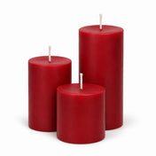 Richland Pillar Candles 4 x4", 4"x6" & 4"x9 Red Set of 18 - thumbnail number 2