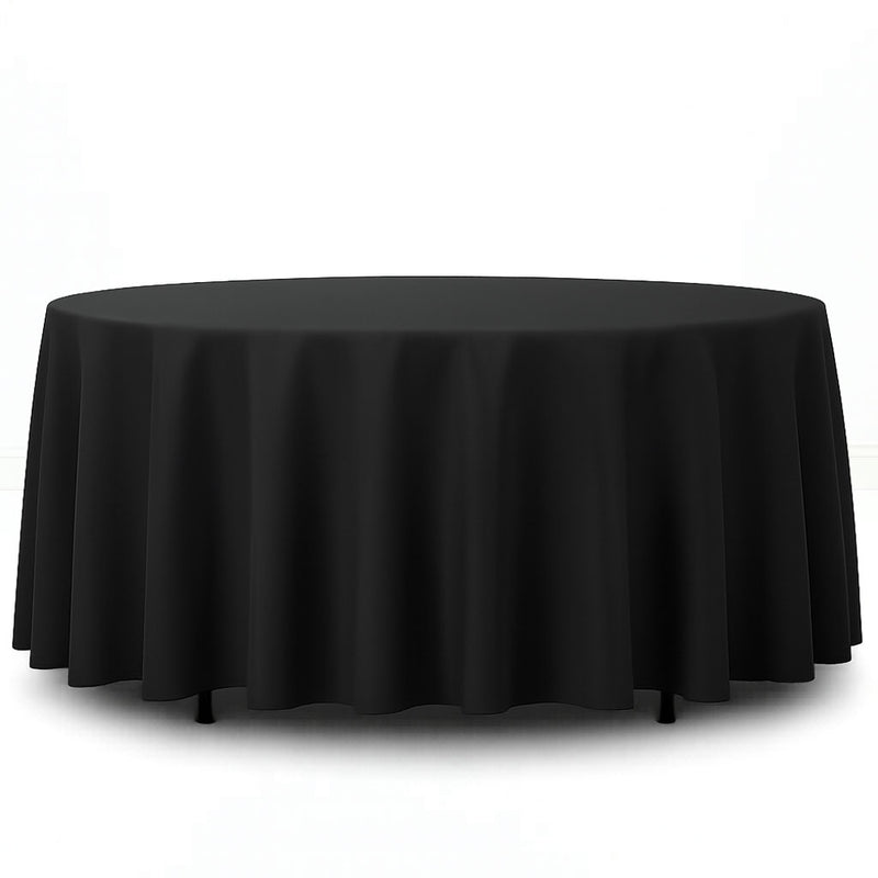 Premium Polyester Round Tablecloth 108" - 220GSM - By TCF Linen - thumbnail number 3