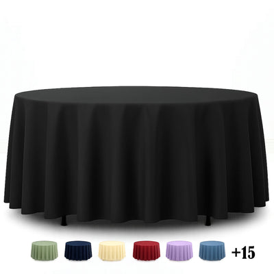 Premium Polyester Round Tablecloth 108" - 220GSM - By TCF Linen - thumbnail number 1