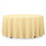 Premium Polyester Round Tablecloth 108" - 220GSM - Champagne - By TCF Linen - thumbnail number 1