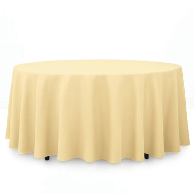 Premium Polyester Round Tablecloth 108" - 220GSM - Champagne - By TCF Linen