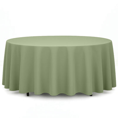 Premium Polyester Round Tablecloth 108" - 220GSM - Dusty Sage - By TCF Linen