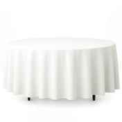 Premium Polyester Round Tablecloth 108" - 220GSM - Ivory - By TCF Linen - thumbnail number 1
