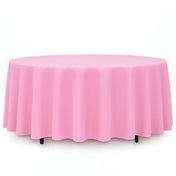 Premium Polyester Round Tablecloth 108" - 220GSM - Pink - By TCF Linen - thumbnail number 1