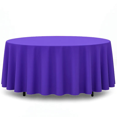 Premium Polyester Round Tablecloth 108" - 220GSM - Purple - By TCF Linen
