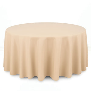Premium Polyester Round Tablecloth 120" - 220GSM - By TCF Linen