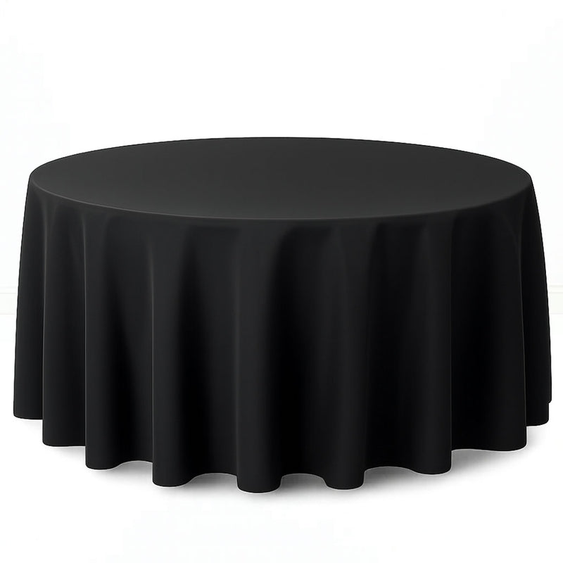 Premium Polyester Round Tablecloth 120" - 220GSM - By TCF Linen - thumbnail number 3