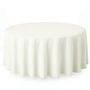 Premium Polyester Round Tablecloth 120" - 220GSM - Ivory - By TCF Linen - thumbnail number 1