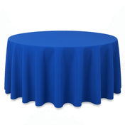 Premium Polyester Round Tablecloth 120" - 220GSM - Royal Blue - By TCF Linen - thumbnail number 1