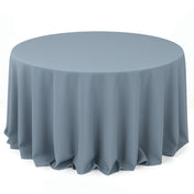 Premium Polyester Round Tablecloth 132" - 220GSM - Dusty Blue - By TCF Linen - thumbnail number 1