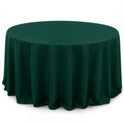 Premium Polyester Round Tablecloth 132" - 220GSM - Hunter Emerald Green - By TCF Linen - thumbnail number 1