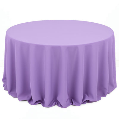 Premium Polyester Round Tablecloth 132" - 220GSM - Lavender - By TCF Linen