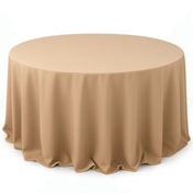 Premium Polyester Round Tablecloth 132" - 220GSM - Nude - By TCF Linen - thumbnail number 1