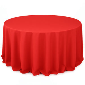 Premium Polyester Round Tablecloth 132" - 220GSM - By TCF Linen