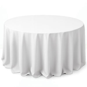 Premium Polyester Round Tablecloth 132" - 220GSM - By TCF Linen
