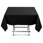 Premium Polyester Square Tablecloth 54"x54" - 220GSM - Black - By TCF Linen - thumbnail number 1