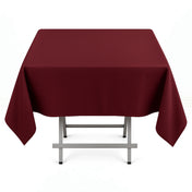 Premium Polyester Square Tablecloth 54"x54" - 220GSM - Burgundy - By TCF Linen - thumbnail number 1
