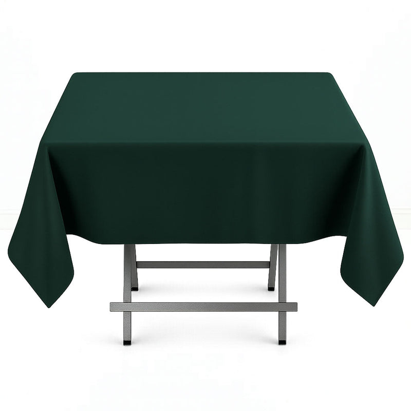 Premium Polyester Square Tablecloth 54"x54" - 220GSM - Hunter Emerald Green - By TCF Linen - thumbnail number 1