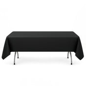 Premium Polyester Rectangle Tablecloth 54"x96" - 220GSM - Black - By TCF Linen - thumbnail number 1