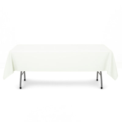 Premium Polyester Rectangle Tablecloth 54"x96" - 220GSM - Ivory - By TCF Linen