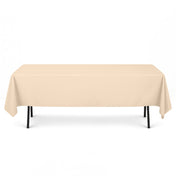 Premium Polyester Rectangle Tablecloth 60"x102" - 220GSM - Beige - By TCF Linen - thumbnail number 1