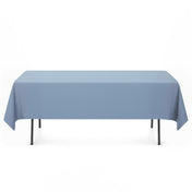 Premium Polyester Rectangle Tablecloth 60"x102" - 220GSM - Dusty Blue - By TCF Linen - thumbnail number 1