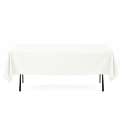 Premium Polyester Rectangle Tablecloth 60"x102" - 220GSM - Ivory - By TCF Linen - thumbnail number 1
