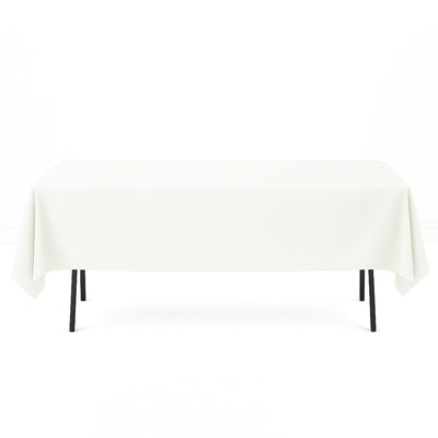 Premium Polyester Rectangle Tablecloth 60"x102" - 220GSM - Ivory - By TCF Linen