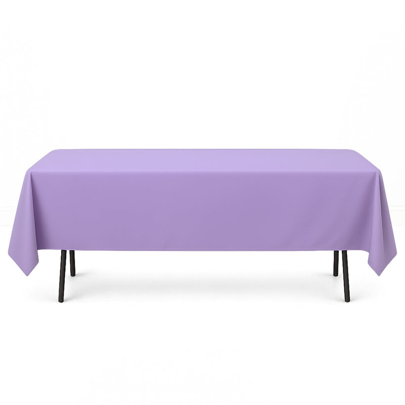 Premium Polyester Rectangle Tablecloth 60"x102" - 220GSM - Lavender - By TCF Linen - thumbnail number 1