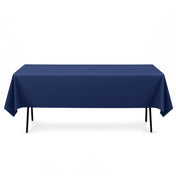 Premium Polyester Rectangle Tablecloth 60"x102" - 220GSM - Navy Blue - By TCF Linen - thumbnail number 1