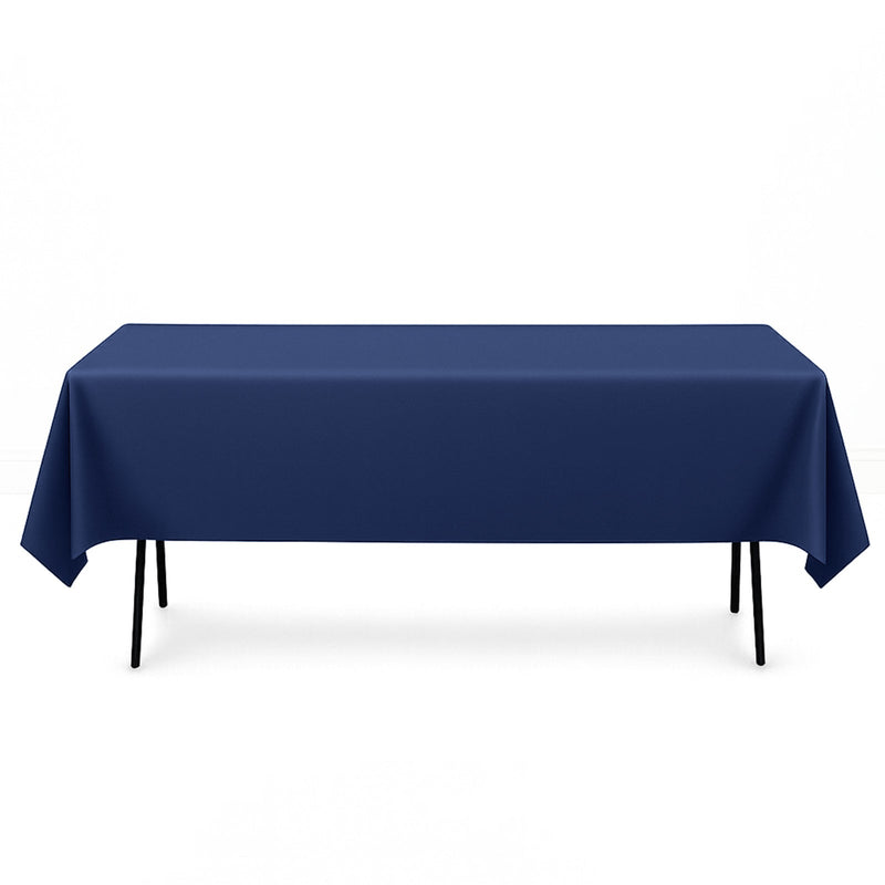 Premium Polyester Rectangle Tablecloth 60"x102" - 220GSM - Navy Blue - By TCF Linen - thumbnail number 1