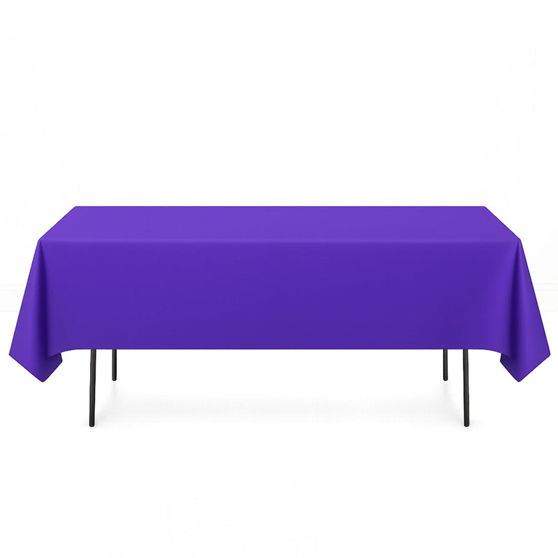 Premium Polyester Rectangle Tablecloth 60"x102" - 220GSM - Purple - By TCF Linen - thumbnail number 1