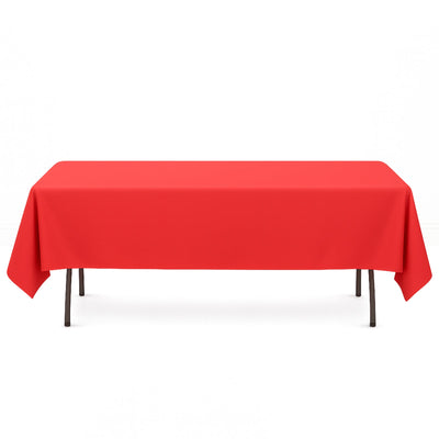 Premium Polyester Rectangle Tablecloth 60"x102" - 220GSM - Red - By TCF Linen