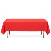 Premium Polyester Rectangle Tablecloth 60"x102" - 220GSM - Red - By TCF Linen - thumbnail number 1