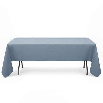 Premium Polyester Rectangle Tablecloth 60"x126" - 220GSM - Dusty Blue - By TCF Linen - thumbnail number 1
