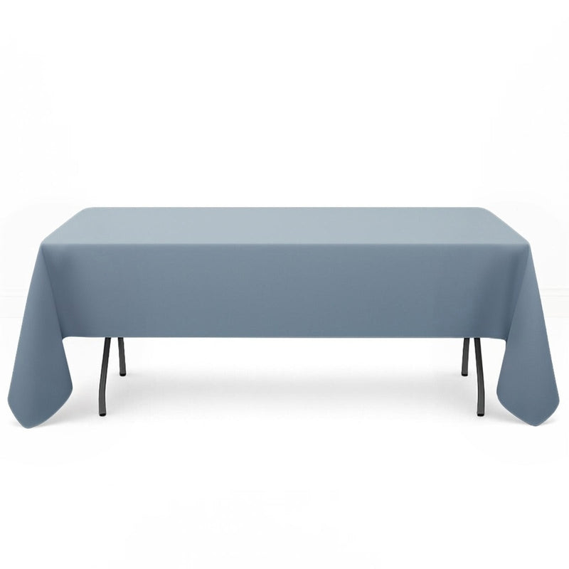 Premium Polyester Rectangle Tablecloth 60"x126" - 220GSM - Dusty Blue - By TCF Linen - thumbnail number 1