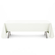 Premium Polyester Rectangle Tablecloth 60"x126" - 220GSM - Ivory - By TCF Linen - thumbnail number 1