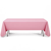 Premium Polyester Rectangle Tablecloth 60"x126" - 220GSM - Pink - By TCF Linen - thumbnail number 1