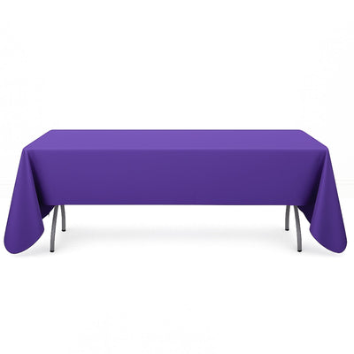 Premium Polyester Rectangle Tablecloth 60"x126" - 220GSM - Purple - By TCF Linen - thumbnail number 1
