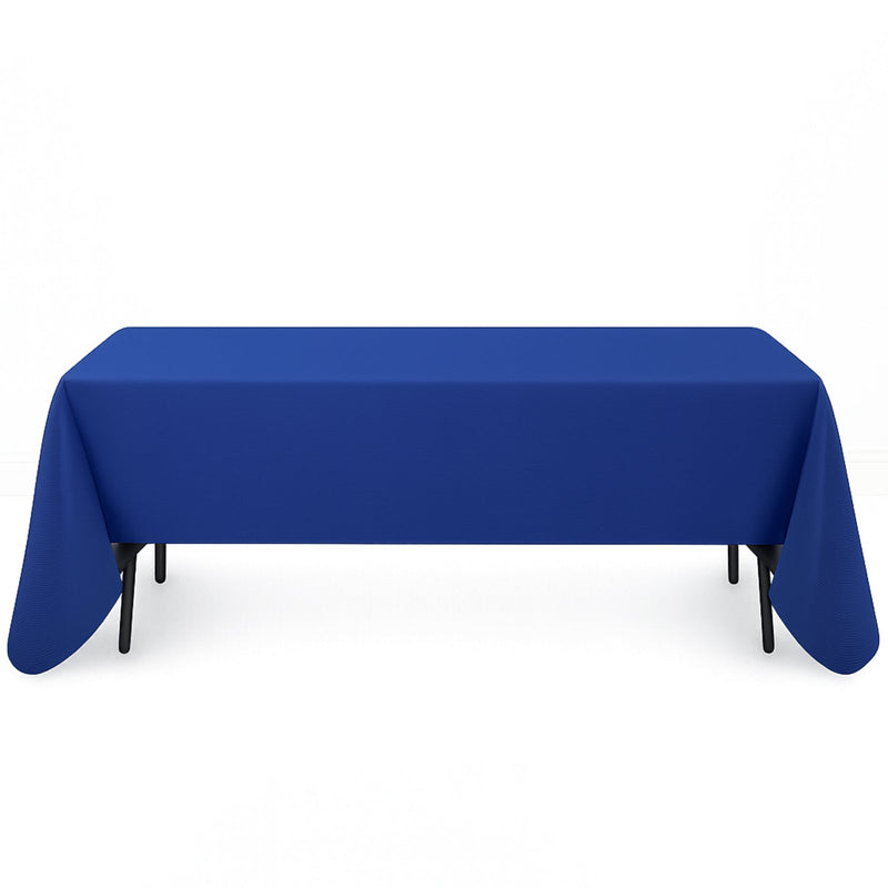 Premium Polyester Rectangle Tablecloth 60"x126" - 220GSM - Royal Blue - By TCF Linen - thumbnail number 1