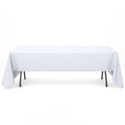 Premium Polyester Rectangle Tablecloth 60"x126" - 220GSM - White - By TCF Linen - thumbnail number 1