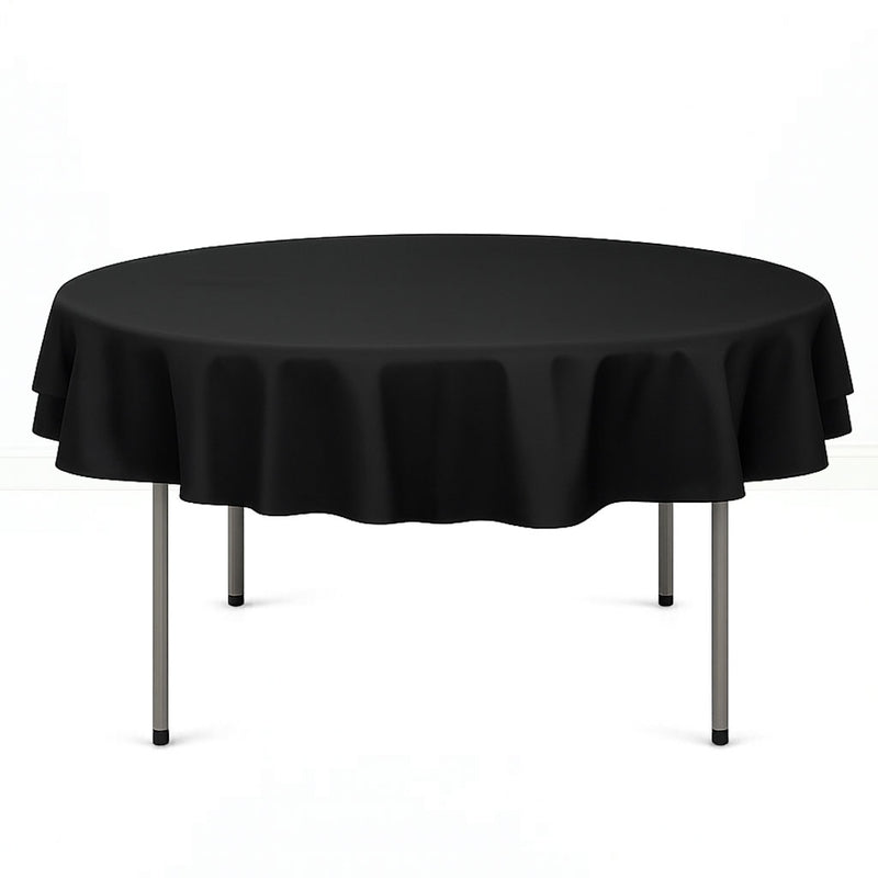 Premium Polyester Round Tablecloth 70" - 220GSM - By TCF Linen - thumbnail number 3